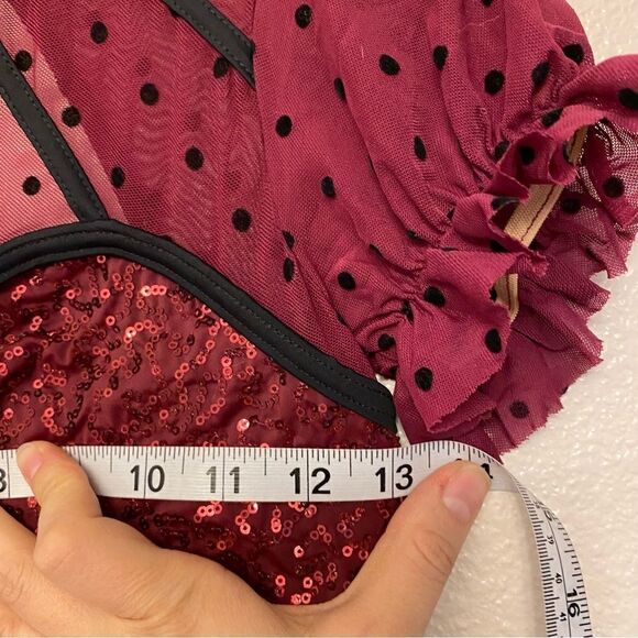 Weissman dance costume burgundy red biketard Hung Up
10877 child LC - Picture 9 of 11